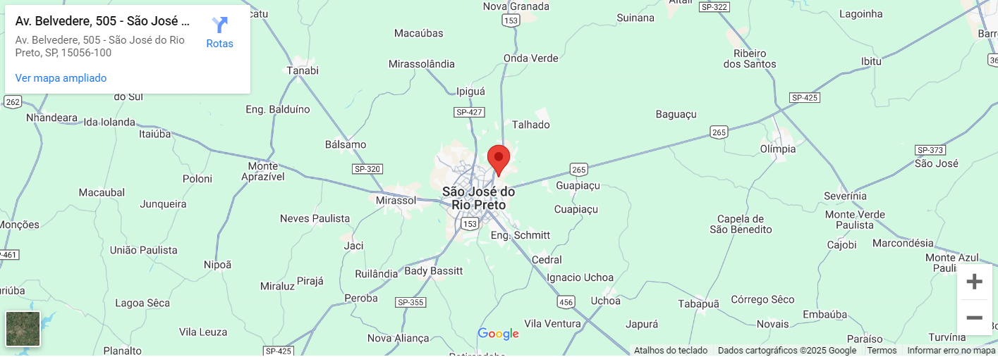 Mapa do escritório na Avenida Belvedere, 505